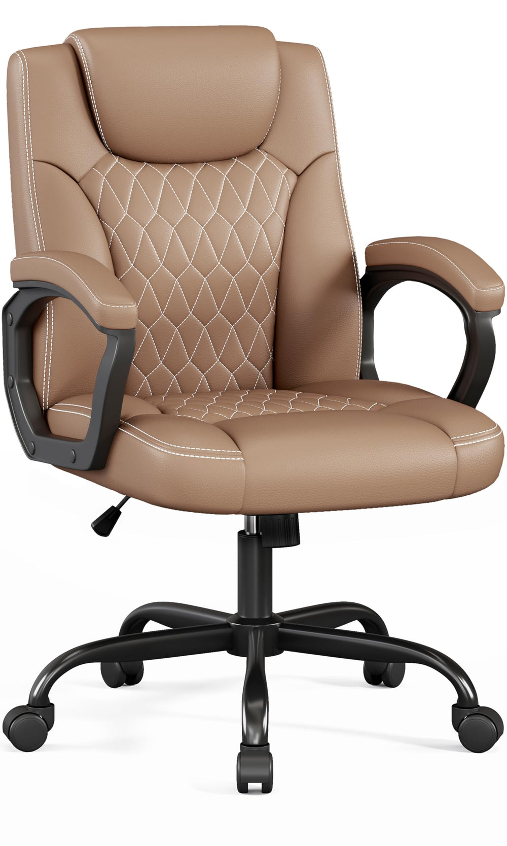 Executive PU Leather Office Chair with Adjustable Height & 360° Swivel