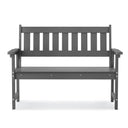 HDPS Outdoor Bench with Ergonomic Backrest, 2-Person