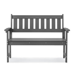 HDPS Outdoor Bench with Ergonomic Backrest, 2-Person