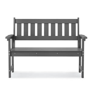 HDPS Outdoor Bench with Ergonomic Backrest, 2-Person