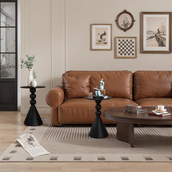 Round Metal Accent Side Table
