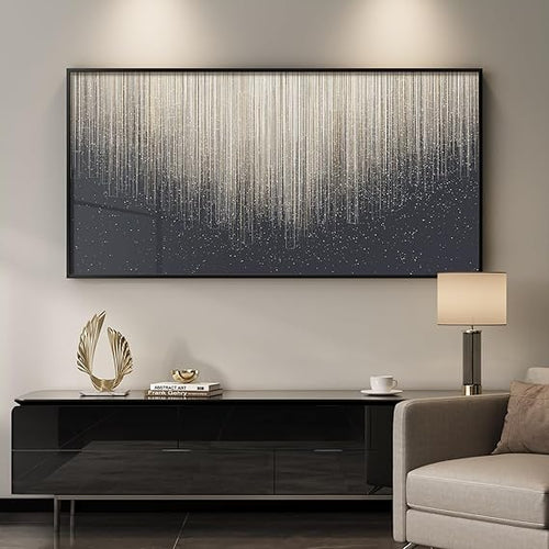Large Abstract Wall Art Framed Canvas Print – 28x57 Inch