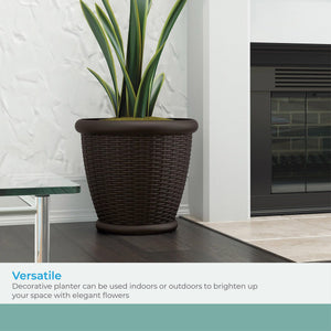 Wicker Planter Pot — Indoor & Outdoor, 16" & 18"