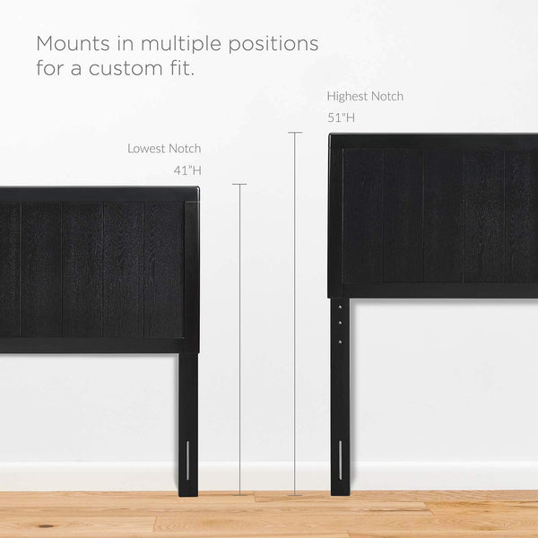 Full Wood Headboard – Black