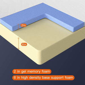 King 8-Inch Cooling Gel Memory Foam Mattress