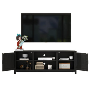 Modern Farmhouse TV Stand with Storage Cabinet