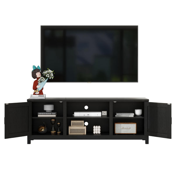 Modern Farmhouse TV Stand with Storage Cabinet