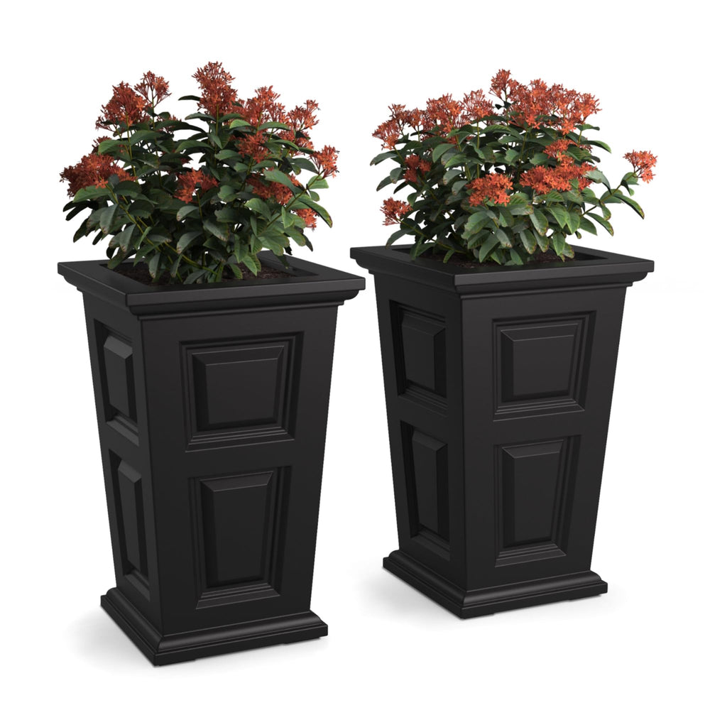 24-Inch Self-Watering Tall Planter, 2-Pack – Indoor & Outdoor