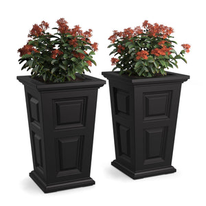 24-Inch Self-Watering Tall Planter, 2-Pack – Indoor & Outdoor