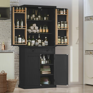 72" Tall Pantry Storage Cabinet with Drawer