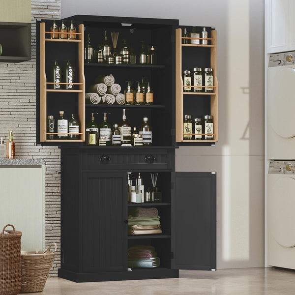 72" Tall Pantry Storage Cabinet with Drawer