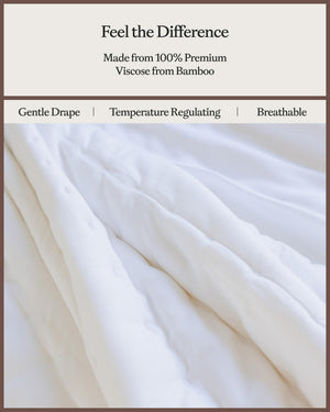 Twin Bamboo Duvet Cover Set – White