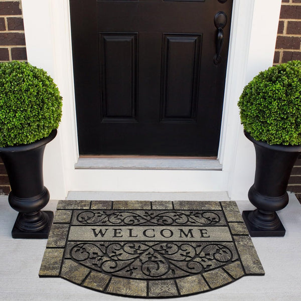 Heavy Duty Rubber Welcome Mat – Non-Slip, Outdoor, 24" x 36"