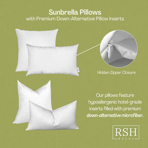 Sunbrella Indoor Outdoor Throw Pillow – 17" x 17", Plain, Modern Style