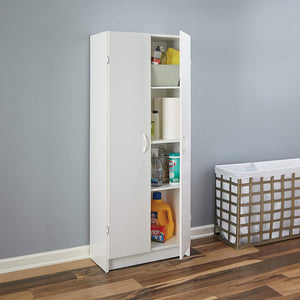 Pantry Cabinet with 2 Doors & Adjustable Shelves — Kitchen, Laundry & Utility Storage
