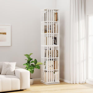 6-Tier Rotating Bamboo Bookshelf Tower