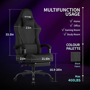 Big and Tall Ergonomic Gaming Chair with Footrest & Lumbar Support