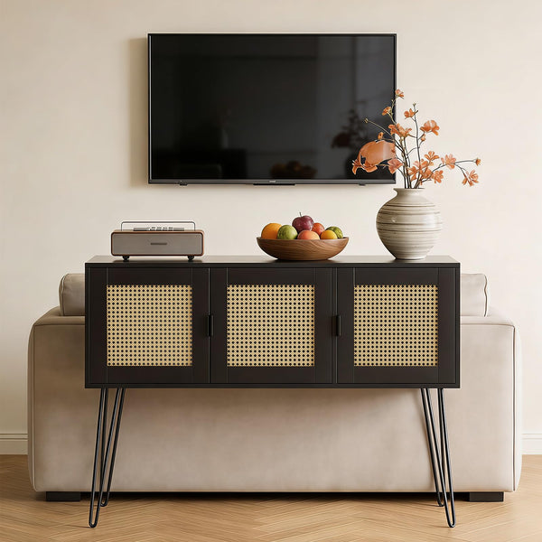 47" Console Table with Rattan Drawers | Entryway Sofa Table