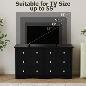 6-Drawer Dresser with TV Stand