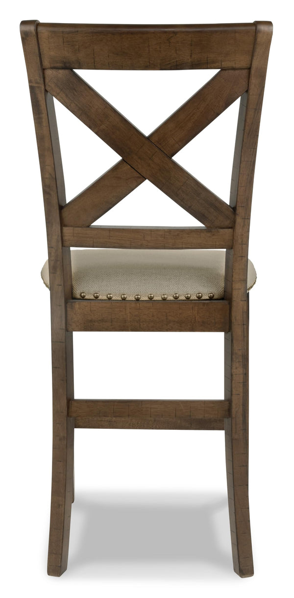 Upholstered Counter Height Barstool Set of 2