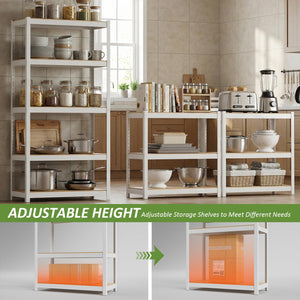 5-Tier Adjustable Metal Shelving Unit