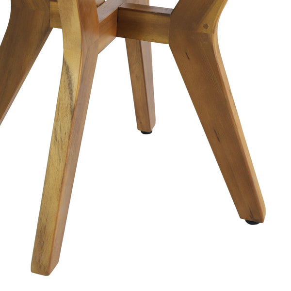 Outdoor Concrete & Acacia Wood Side Table