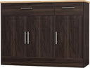 Farmhouse Sideboard Buffet Cabinet with Storage – 3 Barn Doors, 2 Drawers