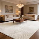 Soft High-Low Pile Area Rug – Washable, Non-Slip Indoor Rug for Living Room, Bedroom & Kids Room