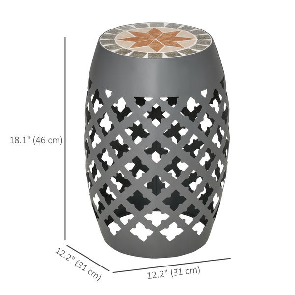Mosaic Round Outdoor Side Table