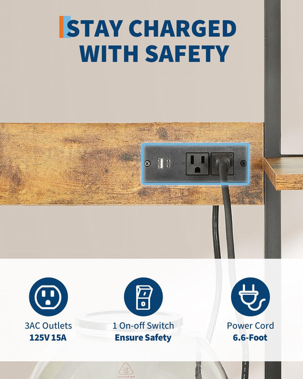 Kitchen Baker's Rack with Power Outlet