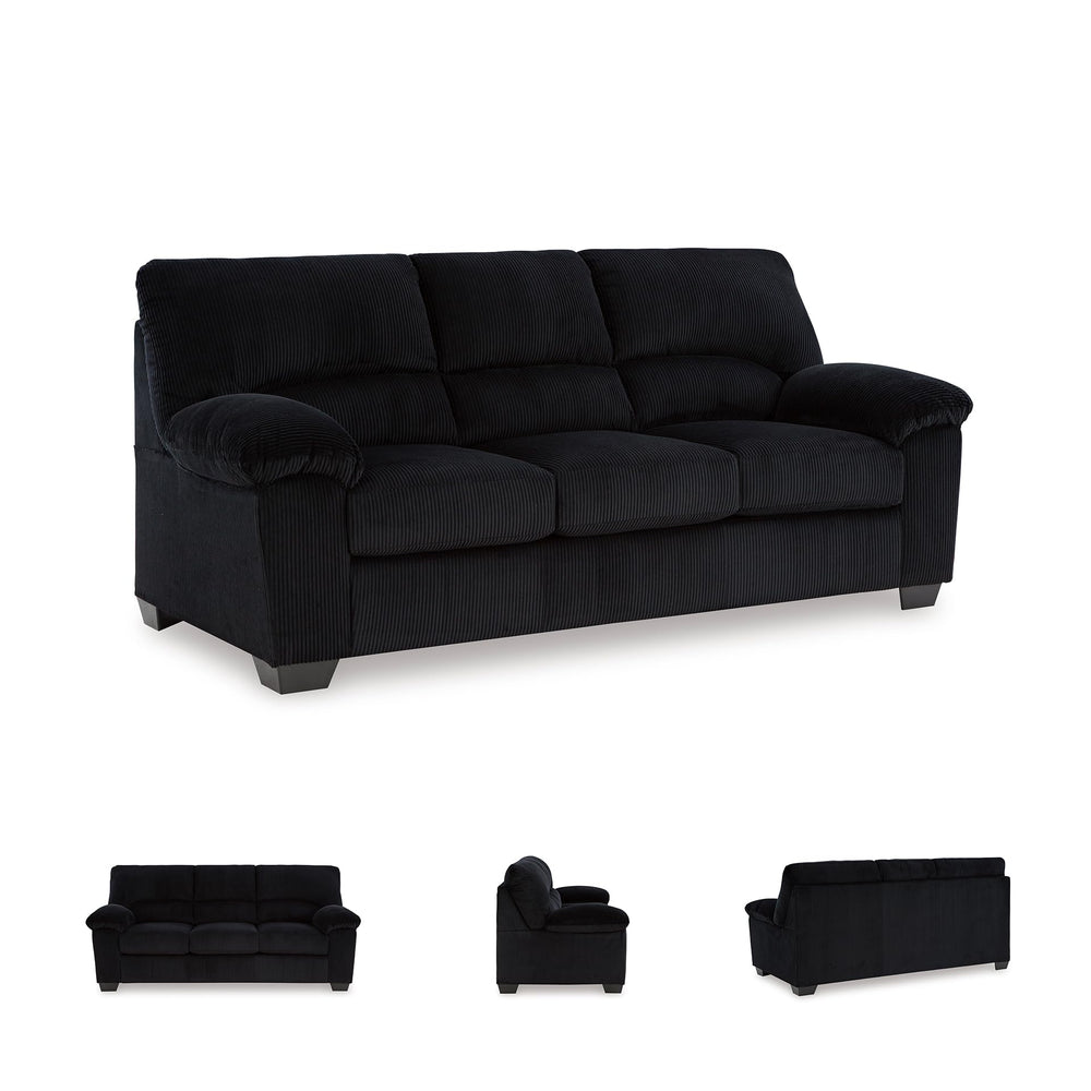Contemporary Corduroy Sofa – 3-Seat Living Room Couch