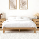 Japanese Joinery Solid Wood Bed Frame with Headboard