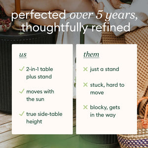 Outdoor Umbrella Side Table with Umbrella Hole