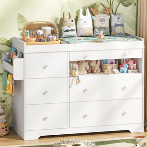 Kids Dresser with 6 Drawers & Open Shelf