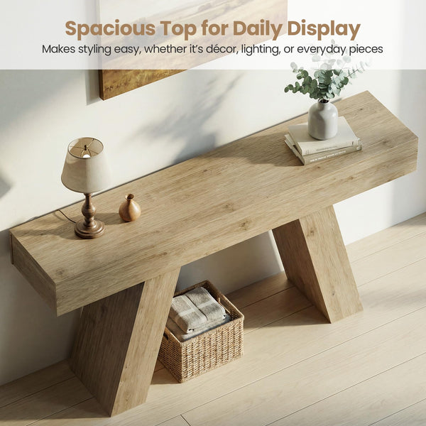 63-Inch Console Table with Storage Drawers