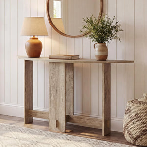 Half-Moon Console Table, 51" Entryway & Sofa Table