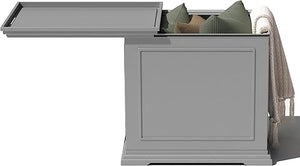 2-in-1 Outdoor Side Table with Storage Tray