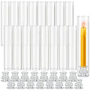 Clear Glass Hurricane Candle Holders Set of 16