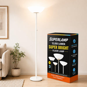 LED Floor Lamp – 10000 Lumen, Dimmable, 5 Color Temperatures