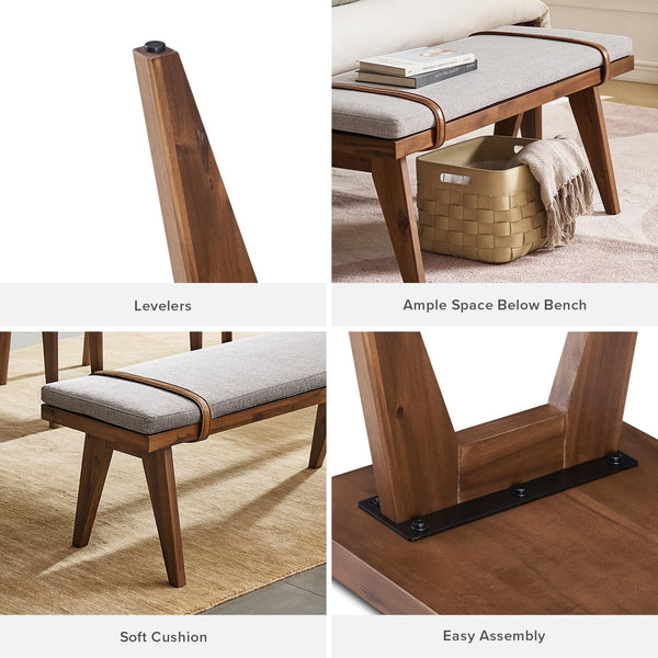 Mid-Century Modern End of Bed Bench