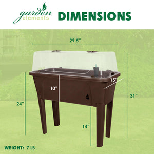 Elevated Raised Garden Bed with Self-Watering Planter & Grow Dome