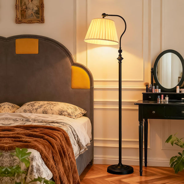 Smart Dimmable Floor Lamp with Fabric Shade