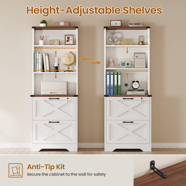 2-Drawer File Cabinet with Lock
