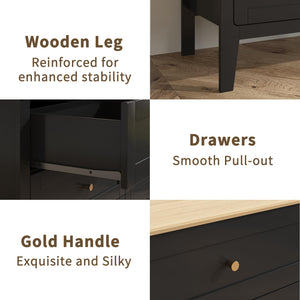 6-Drawer Dresser with TV Stand, 47" Wide
