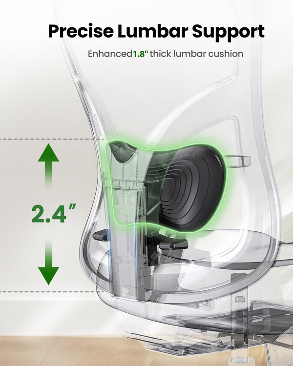 Ergonomic Office Chair with Lumbar Support & Adjustable Headrest
