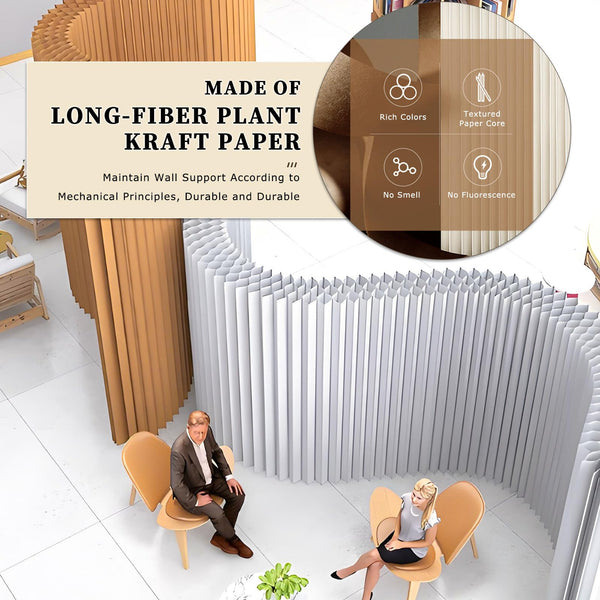 Foldable Paper Room Divider – Portable Privacy Screen