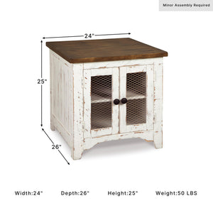 Wystfield Farmhouse End Table with Storage