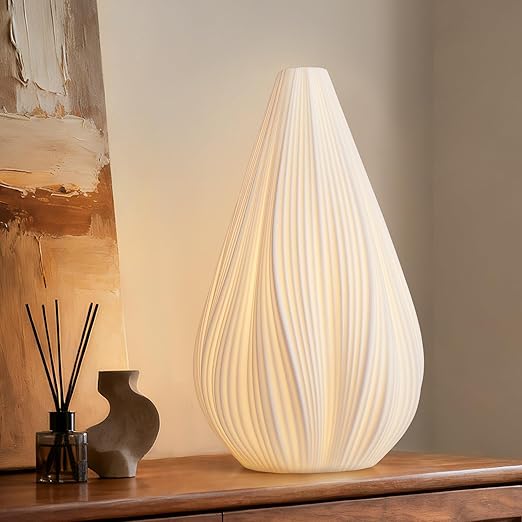 Ceramic Table Lamp – Dimmable, Warm Ambient Light, E12 Bulb Included