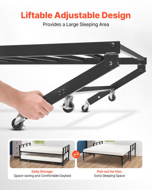 Twin Size Daybed Frame with Trundle