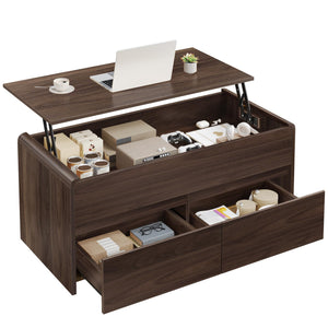 Lift Top Coffee Table with Drawers